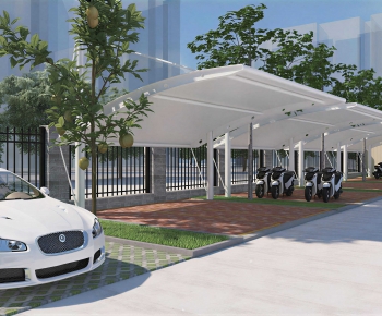 Modern Outdoor Parking Lot-ID:547298911