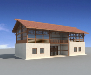 New Chinese Style Building Appearance-ID:174674991