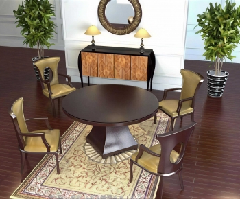 New Classical Style Dining Table And Chairs-ID:156090394