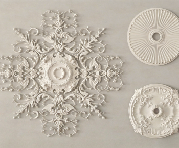 French Style Plaster Carved Top Plate-ID:821569929