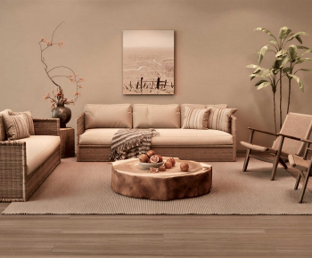 Wabi-sabi Style Sofa Combination-ID:120388984