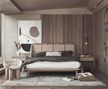 Wabi-sabi Style Bedroom-ID:325053939