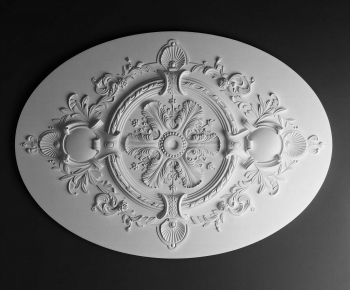 French Style Plaster Carved Top Plate-ID:308063985