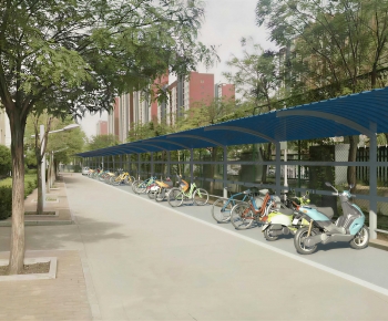 Modern Outdoor Parking Lot-ID:249397993