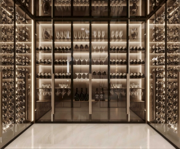 Modern Wine Cellar/Wine Tasting Room-ID:437192923