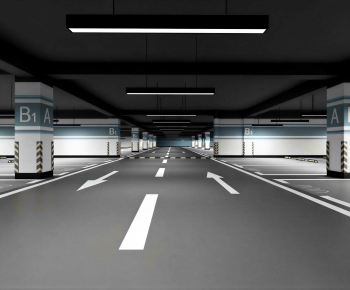 Modern Underground Parking Lot-ID:200970284