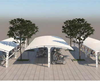 Modern Outdoor Parking Lot-ID:232378969