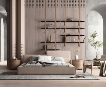 Wabi-sabi Style Bedroom-ID:309262997