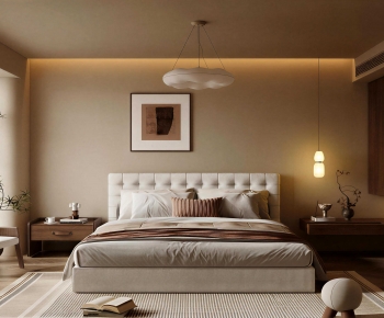 Wabi-sabi Style Bedroom-ID:691438915
