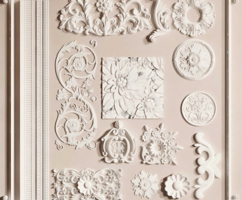 French Style Plaster Carved Top Plate-ID:981109167