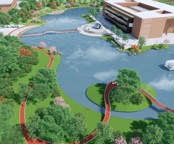 Modern Park Landscape-ID:393565891