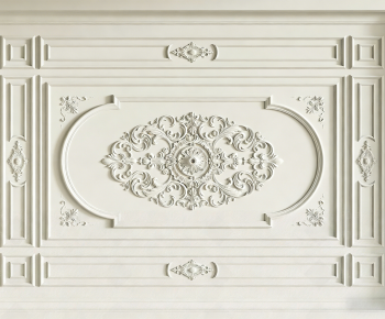 French Style Plaster Carved Top Plate-ID:960273033