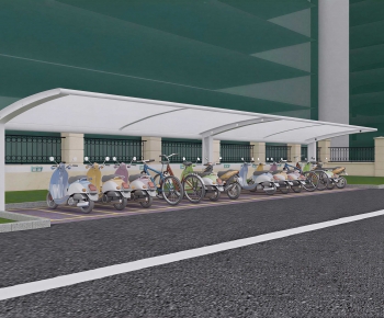 Modern Outdoor Parking Lot-ID:325333129