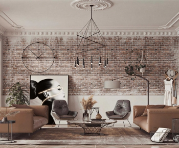 Industrial Style A Living Room-ID:114949943