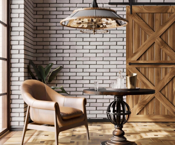Industrial Style Leisure Table And Chair-ID:277440584