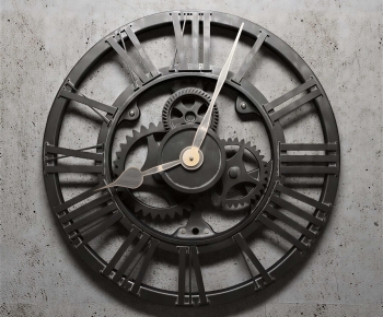 Industrial Style Wall Clock-ID:743316897