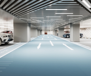 Modern Underground Parking Lot-ID:983778008