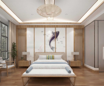 New Chinese Style Bedroom-ID:245009907