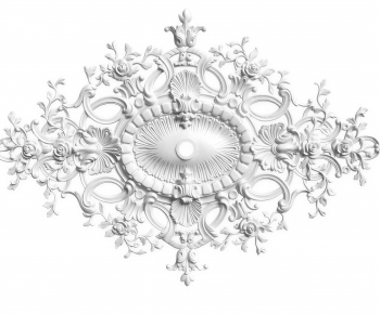 European Style Plaster Carved Top Plate-ID:690129046