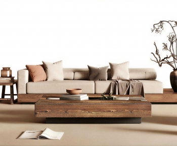 Wabi-sabi Style Sofa Combination-ID:956880094