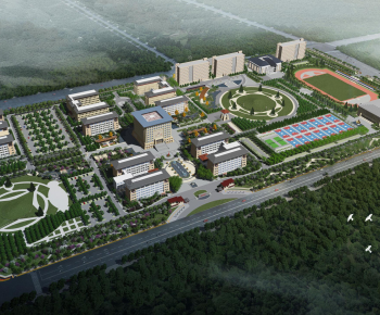 Modern Architectural Bird's-eye View Planning-ID:667272097