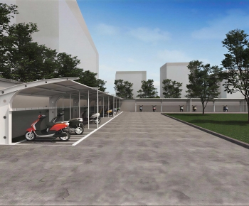 Modern Outdoor Parking Lot-ID:760259637