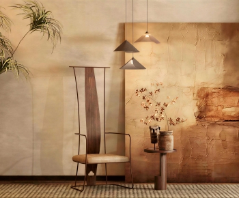 Wabi-sabi Style Lounge Chair-ID:218827969