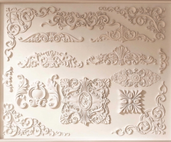 French Style Plaster Carved Top Plate-ID:821607115