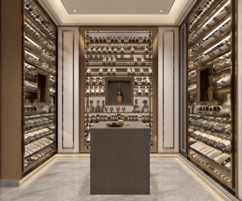 Modern Wine Cellar/Wine Tasting Room-ID:619208813