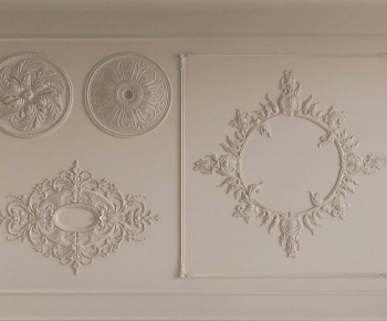 French Style Plaster Carved Top Plate-ID:485274086