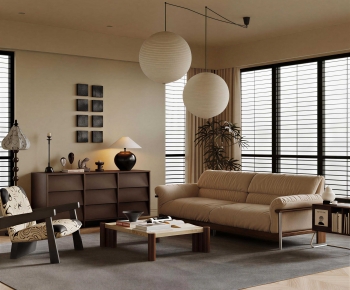 Wabi-sabi Style A Living Room-ID:732566128