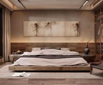 Wabi-sabi Style Bedroom-ID:209616905