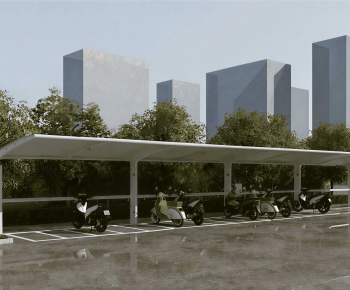 Modern Outdoor Parking Lot-ID:540450108