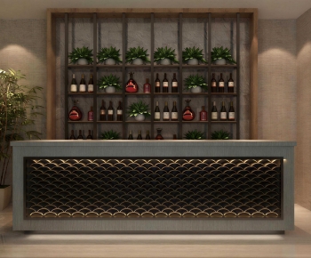 New Chinese Style Reception Desk-ID:132258898