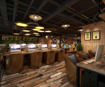 Industrial Style Internet Cafe-ID:857721099