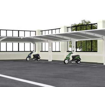 Modern Outdoor Parking Lot-ID:864952095