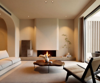 Wabi-sabi Style A Living Room-ID:132383112