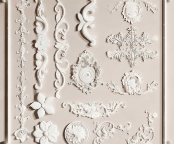 French Style Plaster Carved Top Plate-ID:218847993