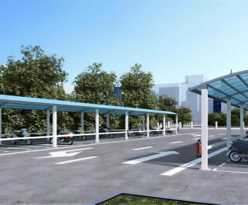 Modern Outdoor Parking Lot-ID:971561919