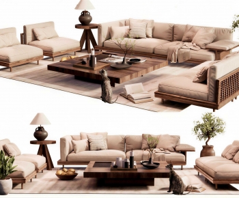 Wabi-sabi Style Outdoor Sofa-ID:988589051