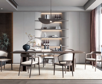 New Chinese Style Dining Room-ID:309921983