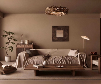 Wabi-sabi Style A Living Room-ID:236366992