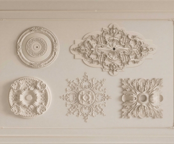 French Style Plaster Carved Top Plate-ID:435357099