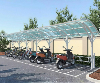 Modern Outdoor Parking Lot-ID:370971926