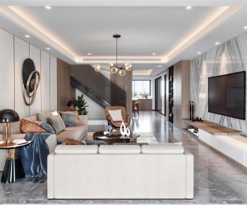 Modern A Living Room-ID:619795085