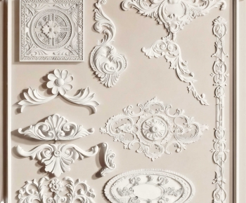 French Style Plaster Carved Top Plate-ID:822088009