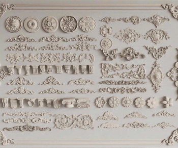 French Style Plaster Carved Top Plate-ID:341694129