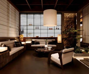 New Chinese Style A Living Room-ID:565970909