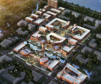 Modern Architectural Bird's-eye View Planning-ID:128885032