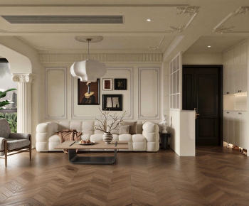French Style A Living Room-ID:375099903